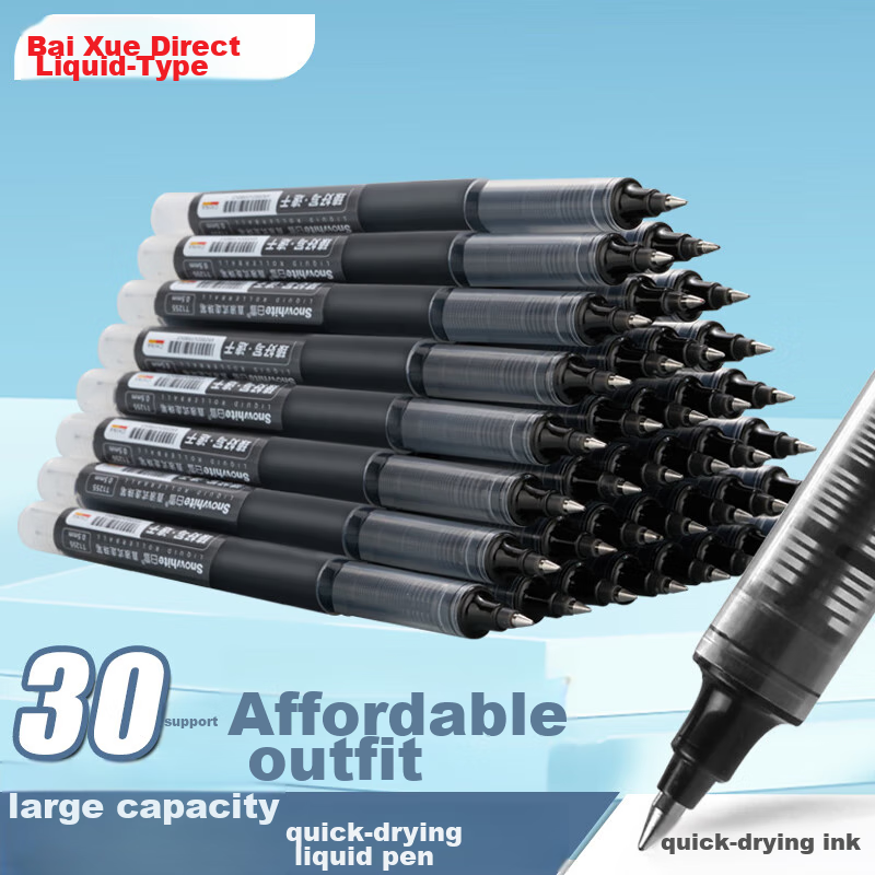 Snowhite Bullet Tip Rollerball Pen, 30-Pack