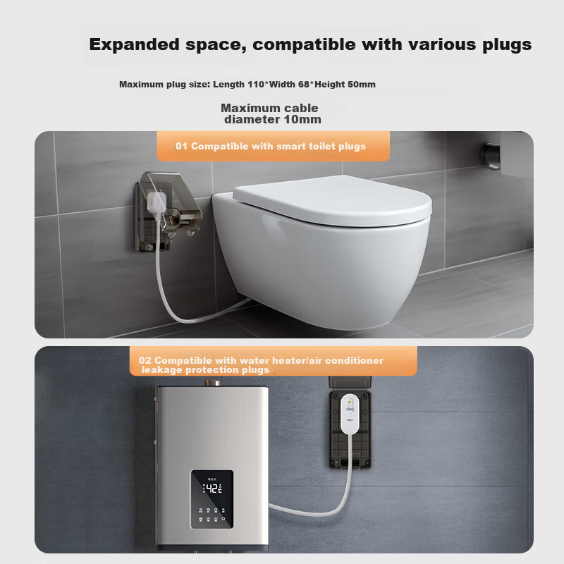 DELIXI 10A Waterproof Socket Box with Leak Protection