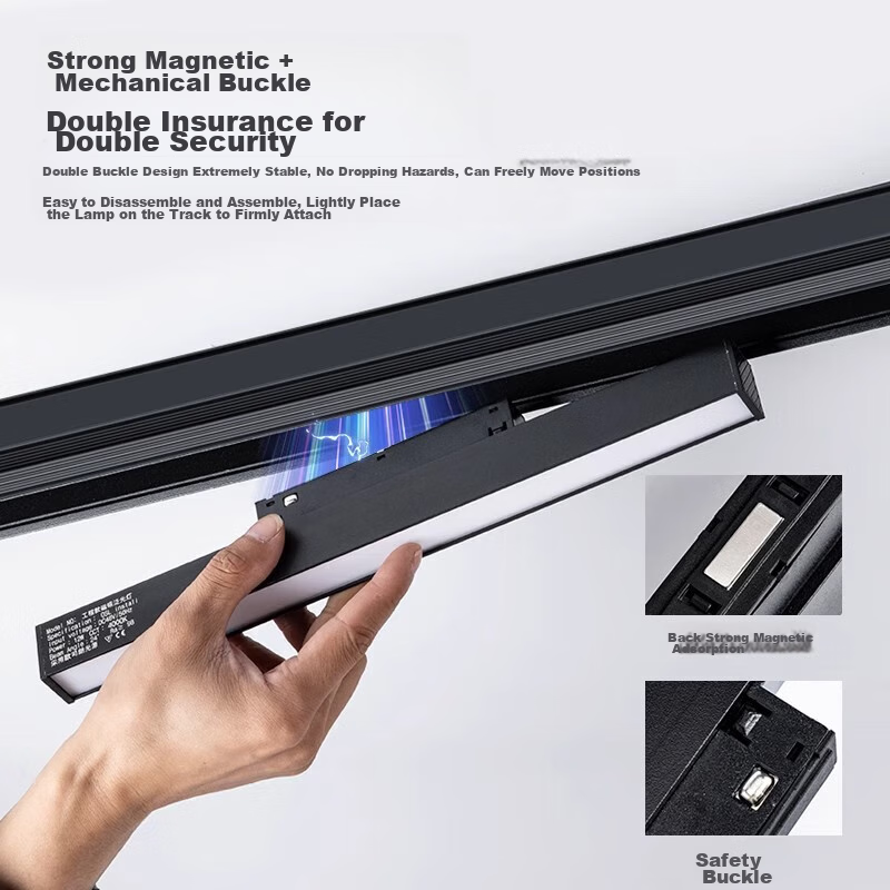 JIAOJIAOZHE Magnetic Track Light Recessed Light Trough