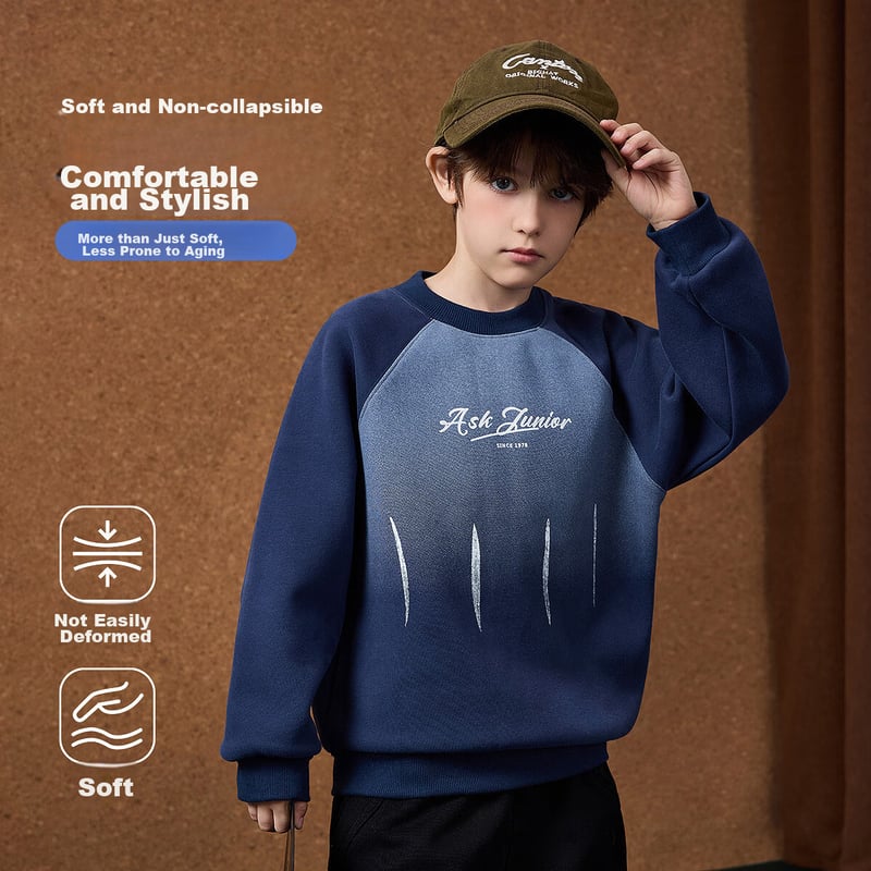 ASK JUNIOR Boys' Gradient Tie-Dye Sweatshirt