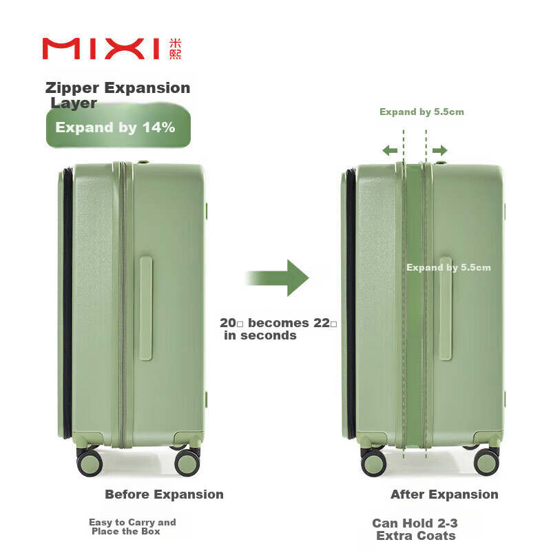 Mixi Side-Opening Large Capacity Suitcase