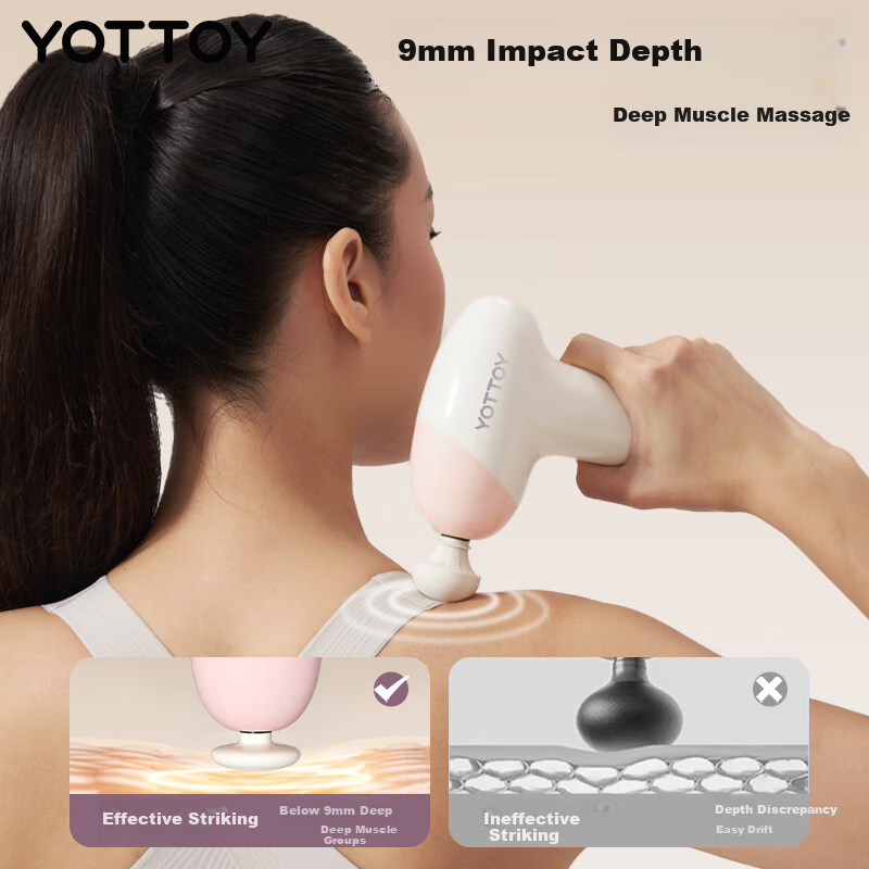 Yottoy Mini Massage Gun - Silent Neck Massager for Women