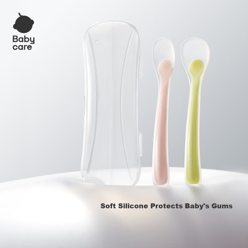 Babycare Soft Silicone Baby Spoon Set for Feeding