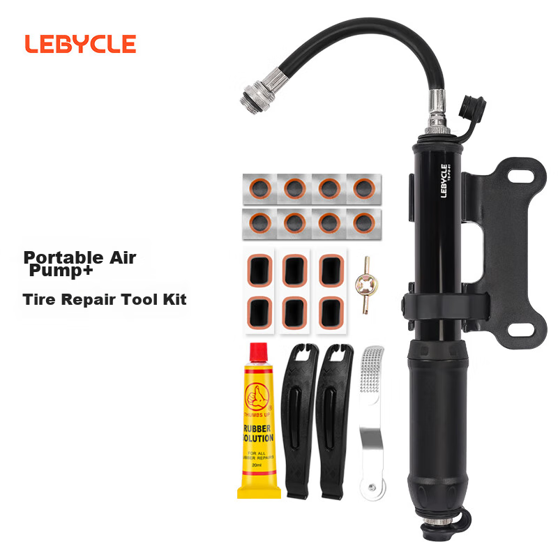 LEBYCLE High-Pressure Mini Pump with Tire Repair Tool