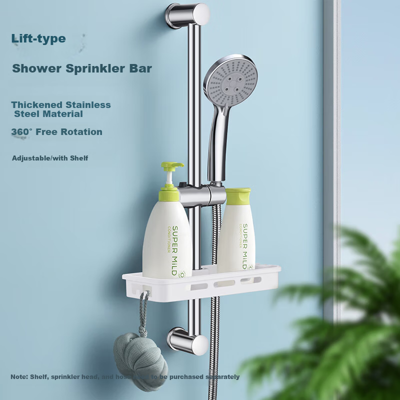 Larsd Adjustable Shower Head with Lifting Rod