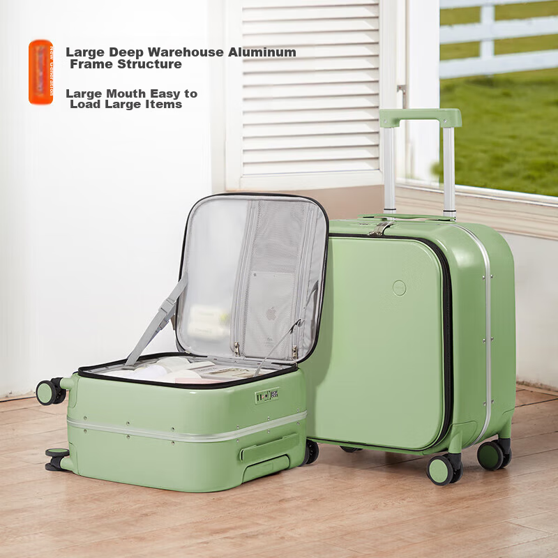Mixi Side-Opening Aluminum Frame Suitcase