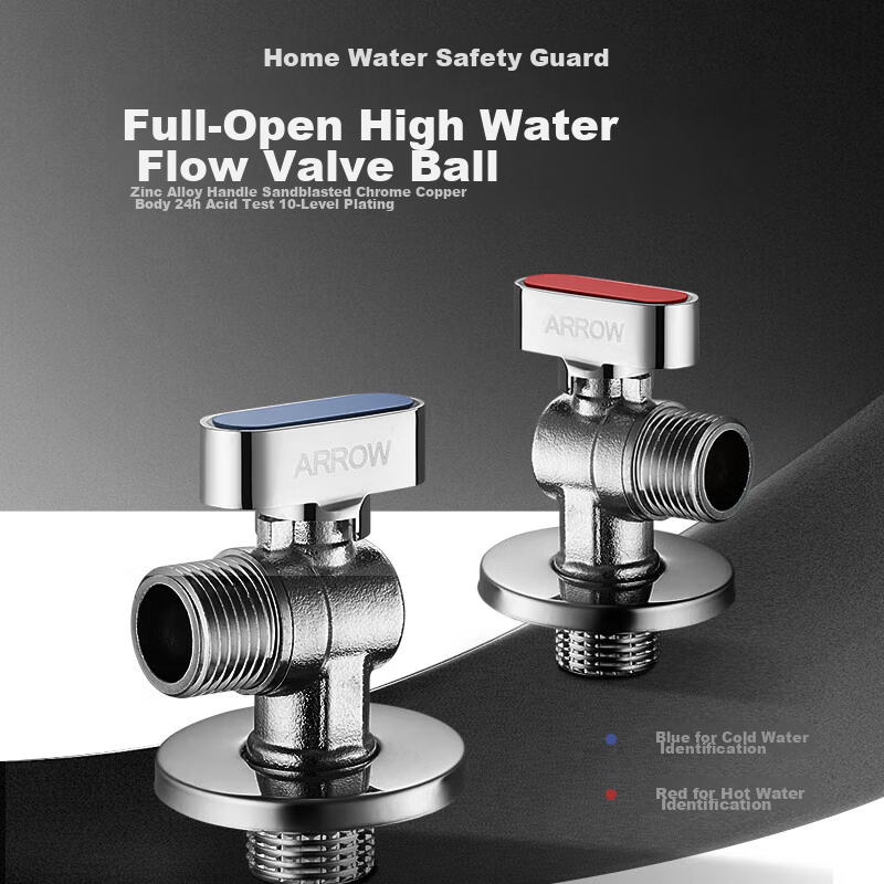 ARROW Copper Angle Valve with Spherical Core