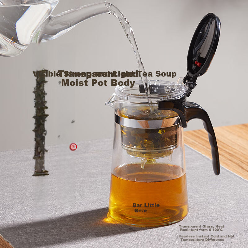 Bear Glass Teapot 750mL - Elegant Tea Infuser Pot