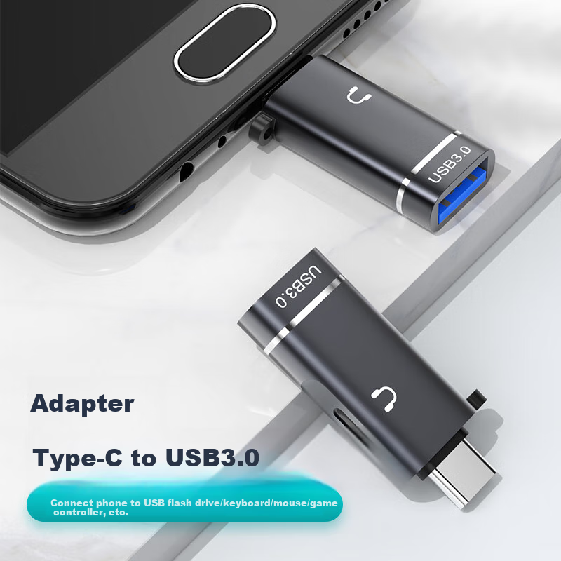 OFNPFTTH Type-C to USB OTG Adapter Dual Ports