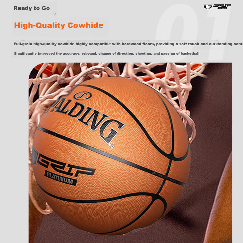 SPALDING Leather Official Indoor Basketball