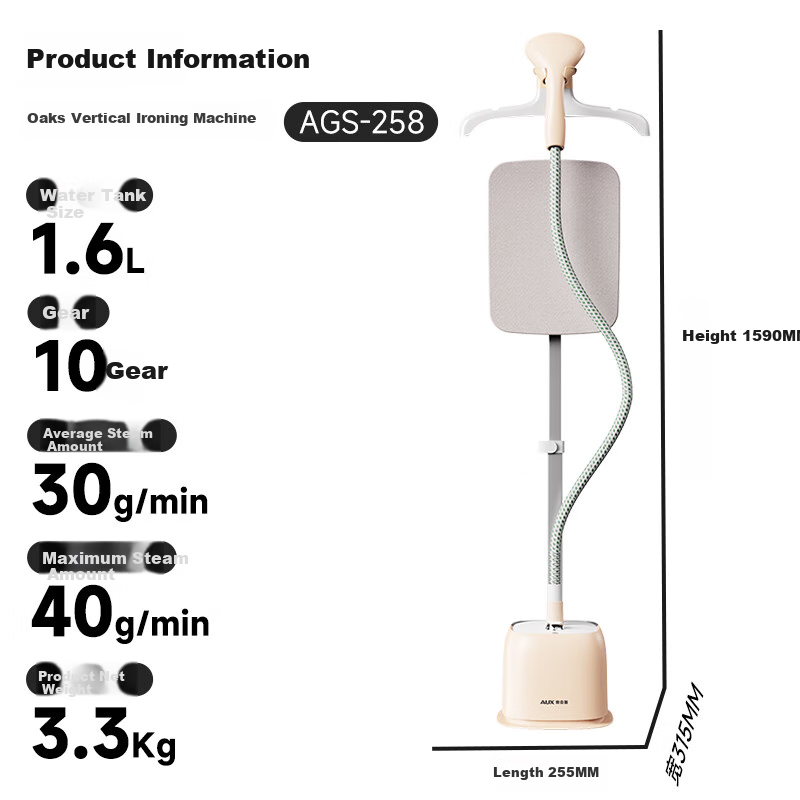 AUX Garment Steamer - Upright Handheld Electric Iron with 10 Settings