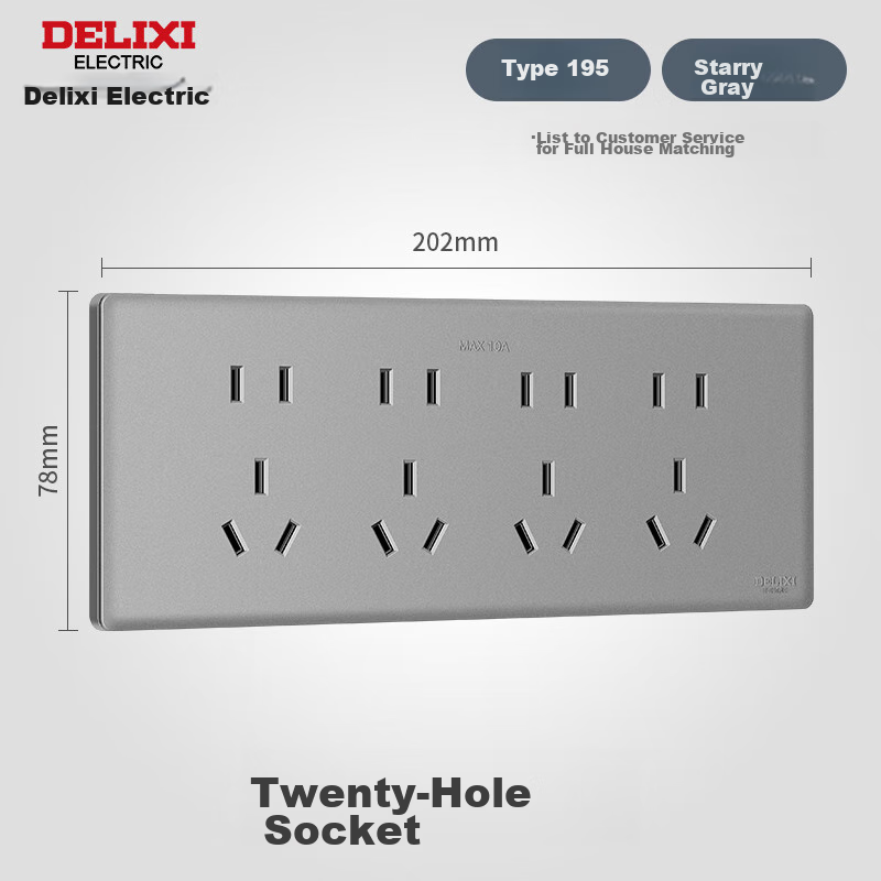 DELIXI 118-Type Spa Switch Socket Panel
