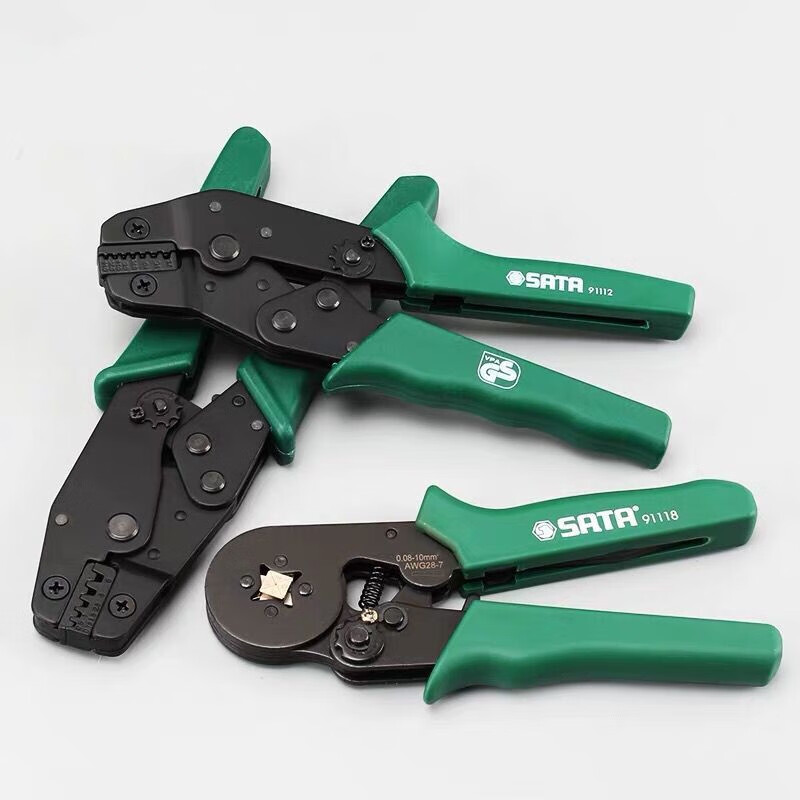 SATA 91105 Heavy-Duty Insulated Terminal Crimping Pliers 9"