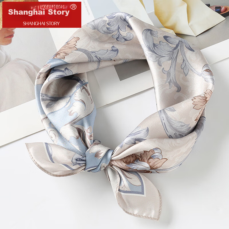 Shanghaigushi Silk Scarf - 100% Mulberry Silk Small Square