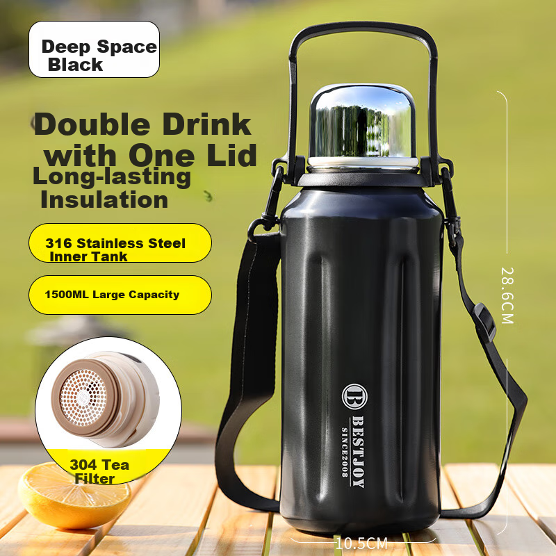 FUGURNG BESTJOY Insulated Mug - 316 Stainless Steel Large Capacity Water Bottle