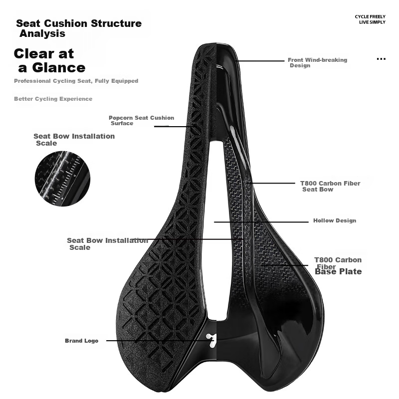 WestBiking T800 Carbon Fiber Bike Seat