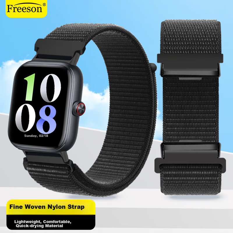 Freeson Nylon Watch Strap for Vivo WatchGT - Black