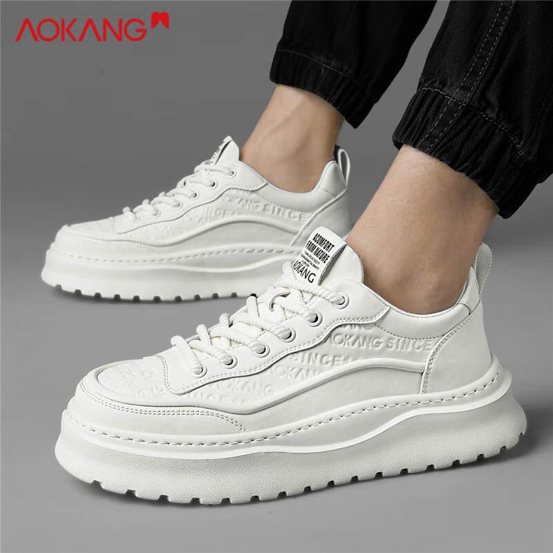 Aokang Men's Casual Skates - Thick-Soled Comfort Sneakers