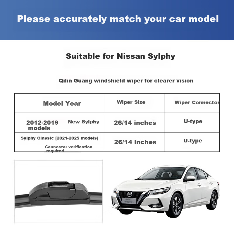 Qilinguang Wiper for Nissan Sylphy