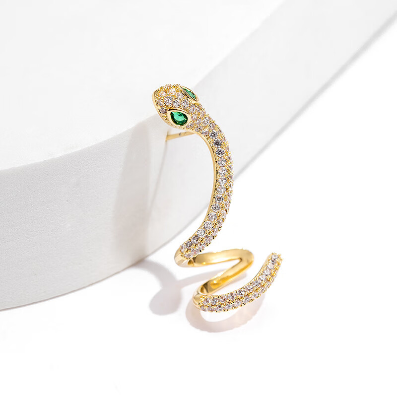 Qlady Snake Ear Studs - 2026 New Year Gold Earring