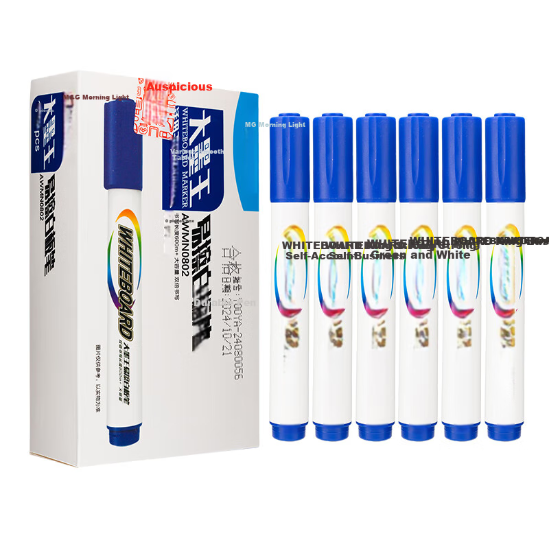 M&G Erasable Blue Whiteboard Markers (10 Pcs)