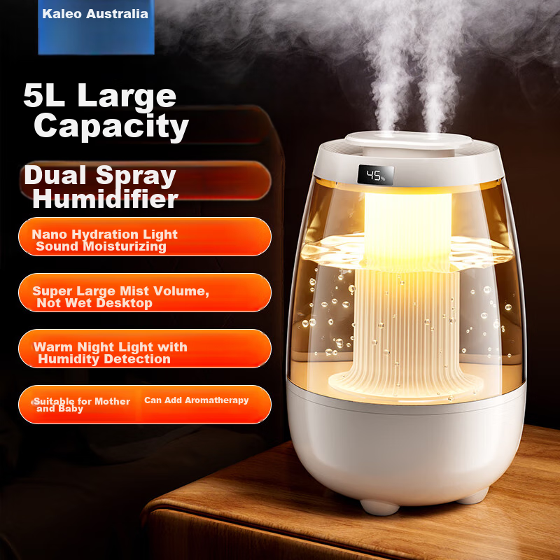 Kelleia Quiet USB Humidifier - Large Capacity Nano Dual Nozzle