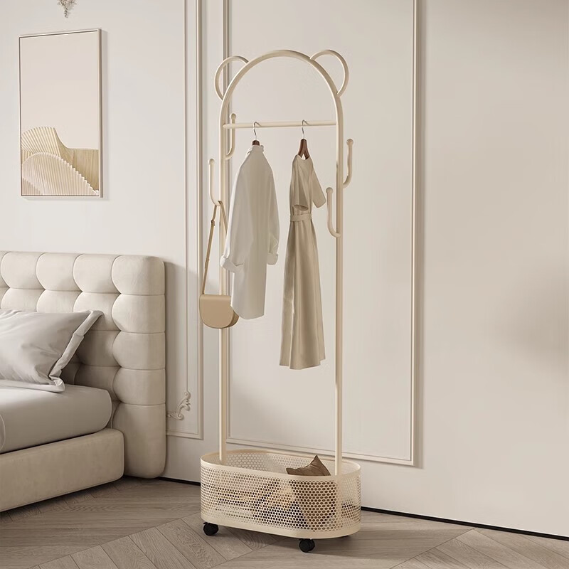 XIAOJIANGCAI Bear Style Coat Rack with Wheels