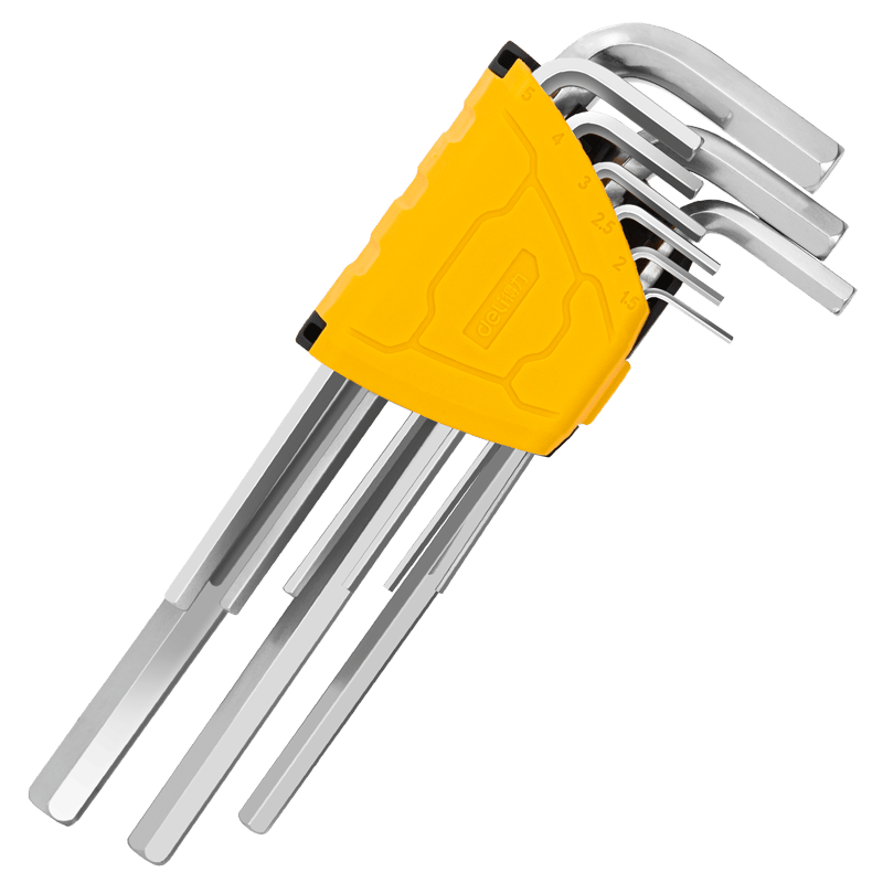 Deli DL3590 9-Piece Extended Flat Head Hex Key Set