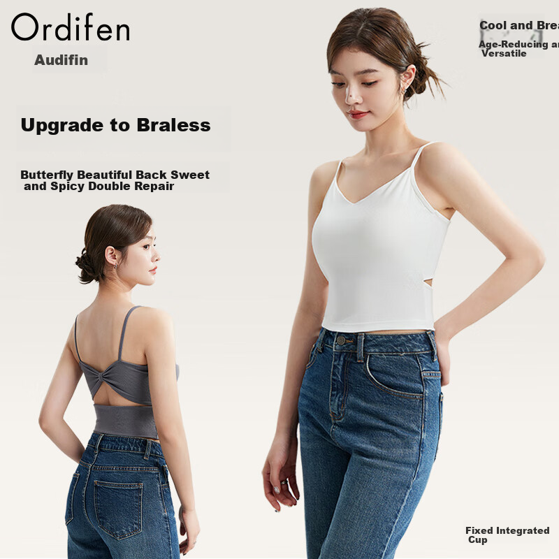 Ordifen Women's Camisole Tank Top - Laziness Black