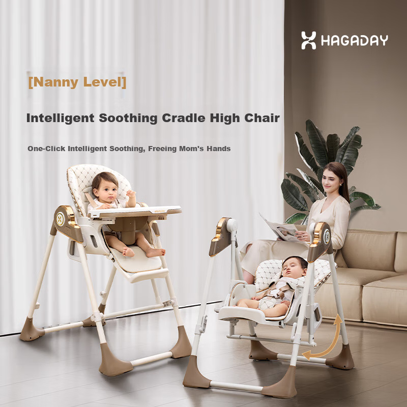 HAGADAY Baby High Chair & Rocker Combo