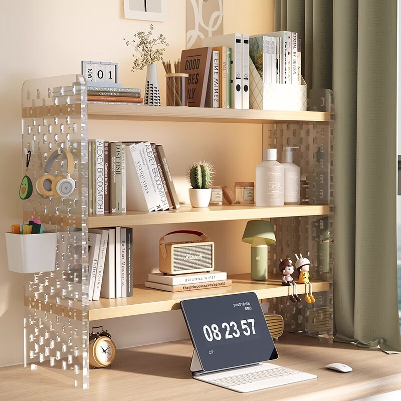 XIAOJIANGCAI 3-Tier Acrylic Bookshelf