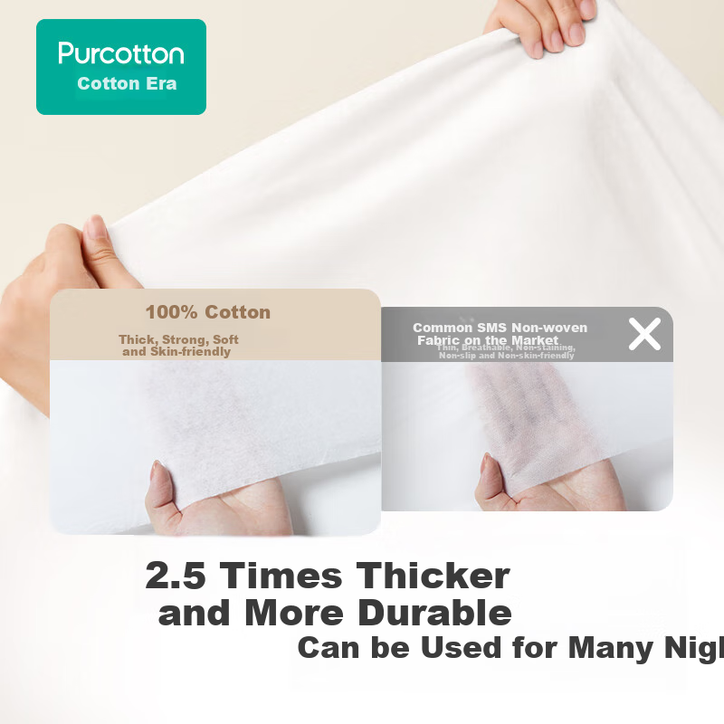 PurCotton Disposable Cotton Sleeping Bag Set
