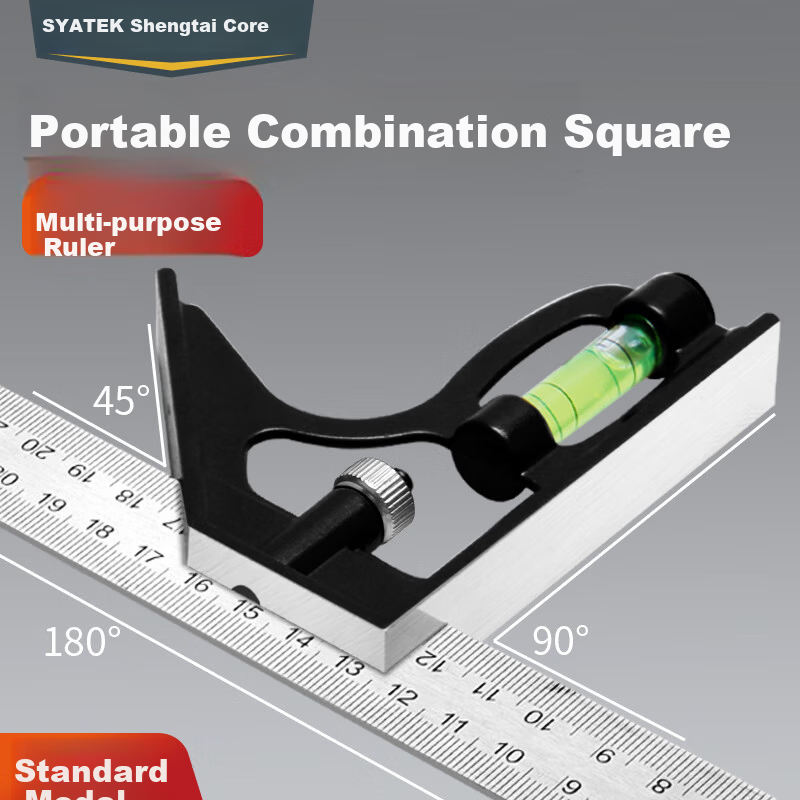 SYNTEK Adjustable Carpenter's Square with Level