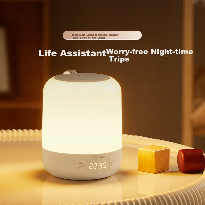 BULL Bedside Night Light - 3 Color Dimmable Baby Lamp