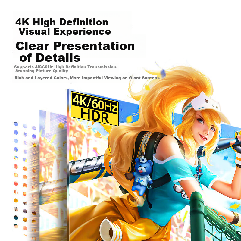 SAMZHE DP to HDMI 4K60Hz Adapter Cable