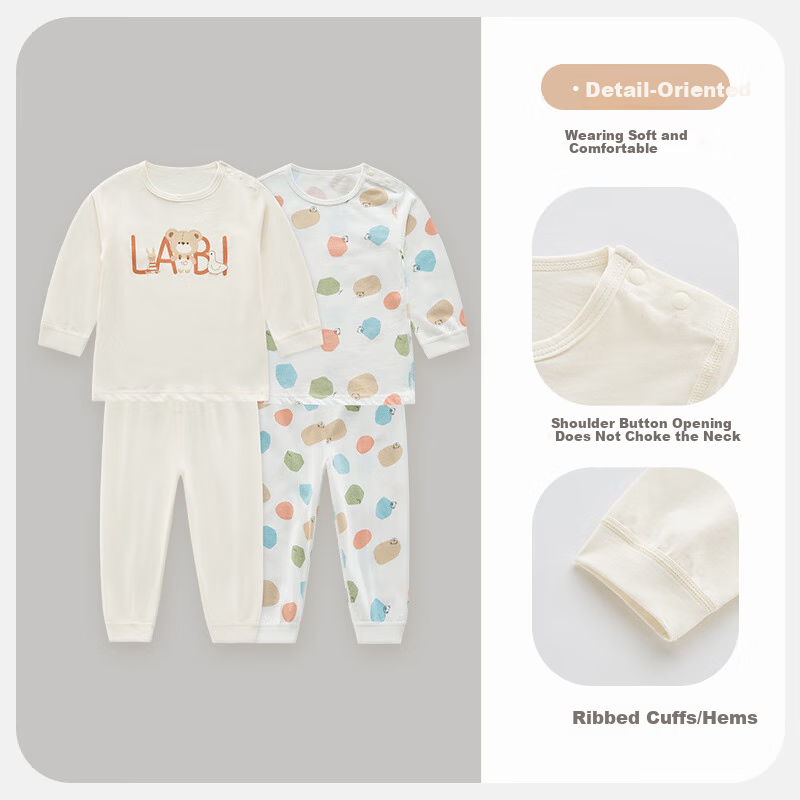 Labi Baby Kids Pajama Set - Soft Base Layer for Spring & Summer