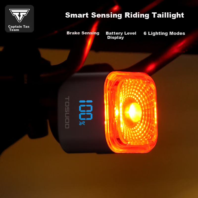 Tasiduizhang Smart Digital Tail Light for Bikes