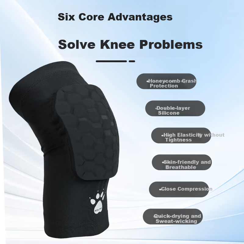 KELME Kids Basketball Knee Pads - White