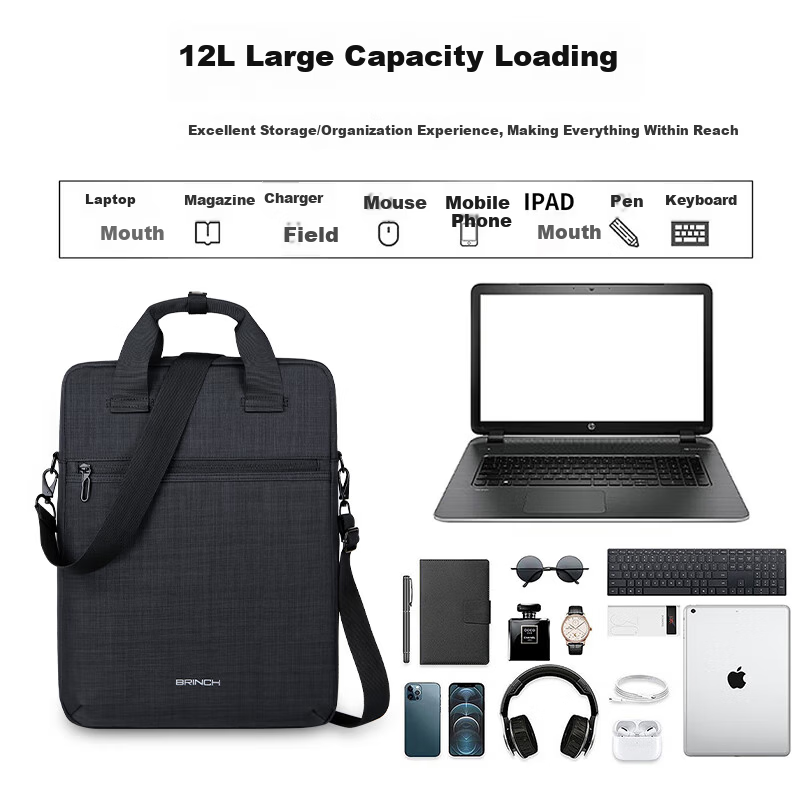 BRINCH Laptop Bag - 15.6/16 Inch Shockproof Business Bag