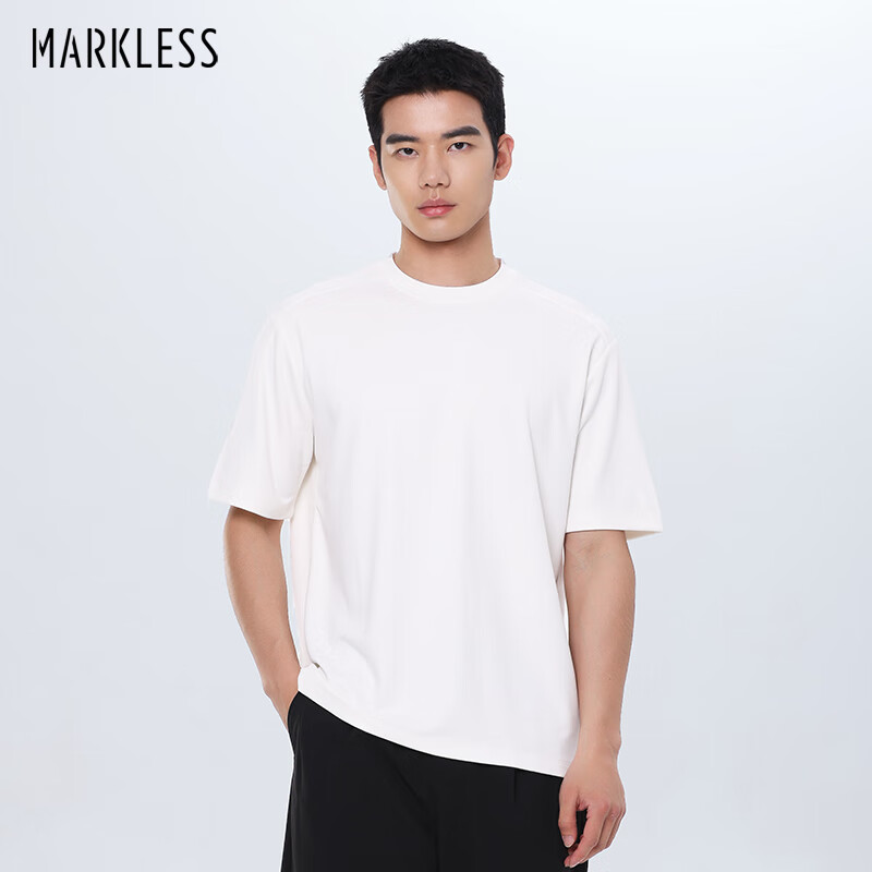 MARKLESS Men's Soft Draping T-Shirt