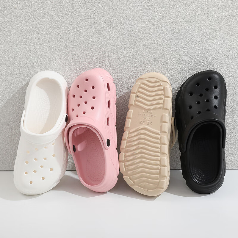 GUOLUOFEI Thick-Soled Perforated Slippers for Men
