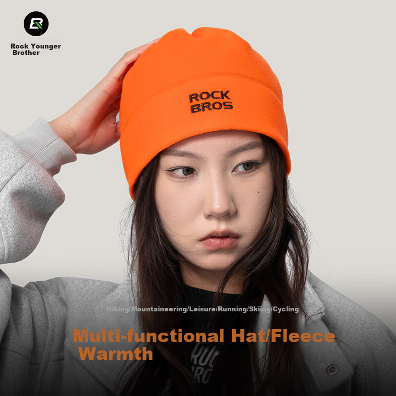 ROCKBROS Outdoor Fleece Hat - Windproof for Skiing & Hiking