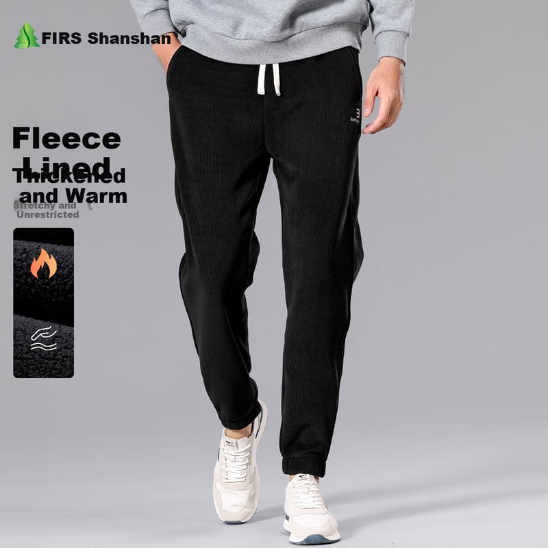Shanshan Fleece Lined Thickened Warm Men's Casual Pants