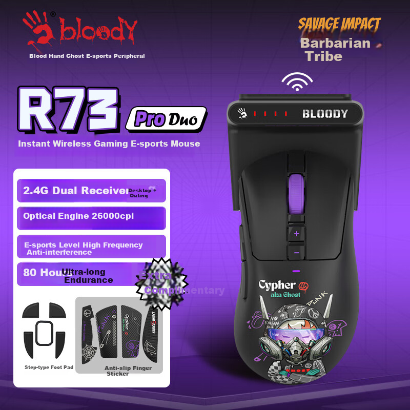 A4TECH Wild Tribe R73ProDuo Wireless Gaming Mouse