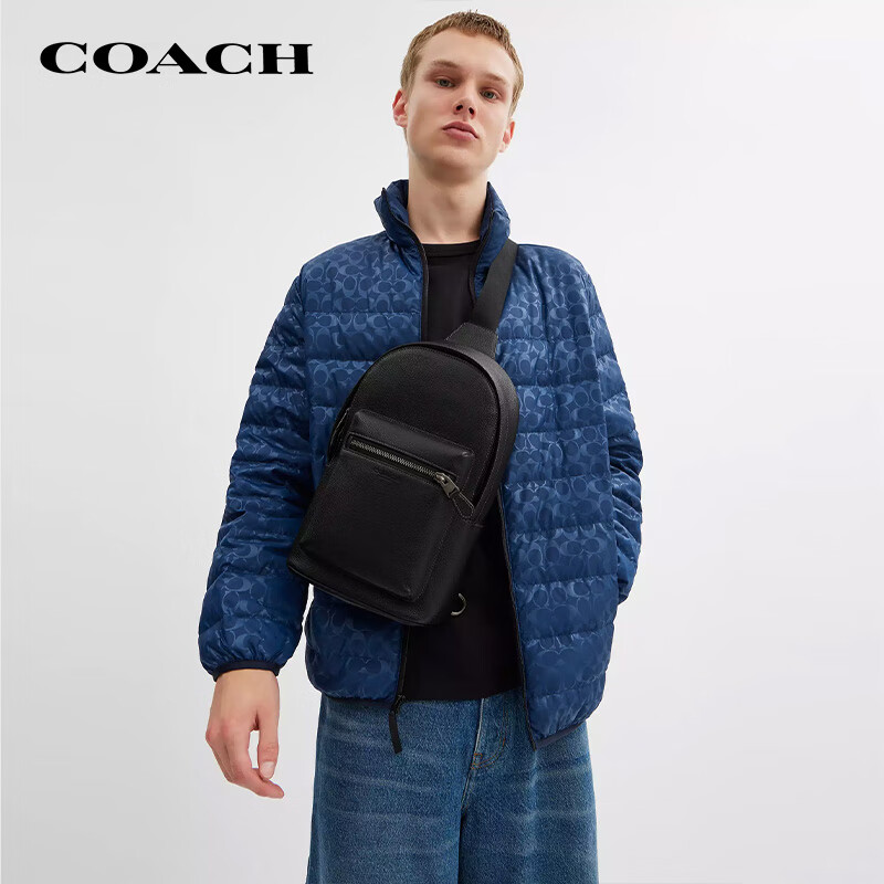 COACH Men's WEST Black Shoulder Crossbody Bag