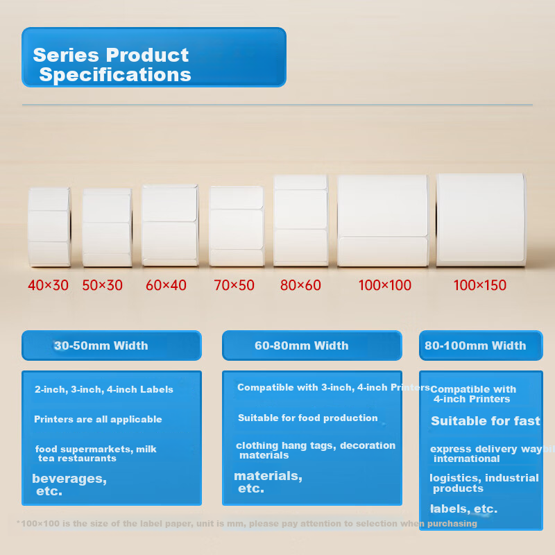 Deli Thermal Label Paper 600 Sheets