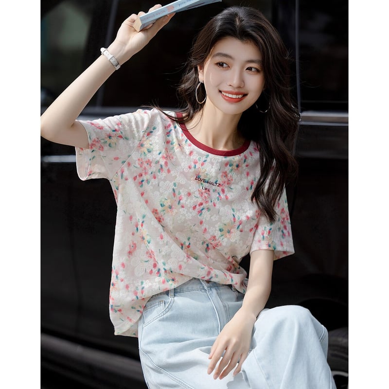 Dme Break the Monotony Summer Ribbed Crew Neck T-Shirt