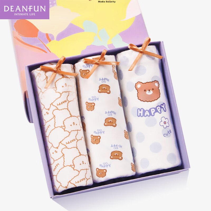 Deanfun Women's Underwear - 3-Pack Cotton Mid-Rise