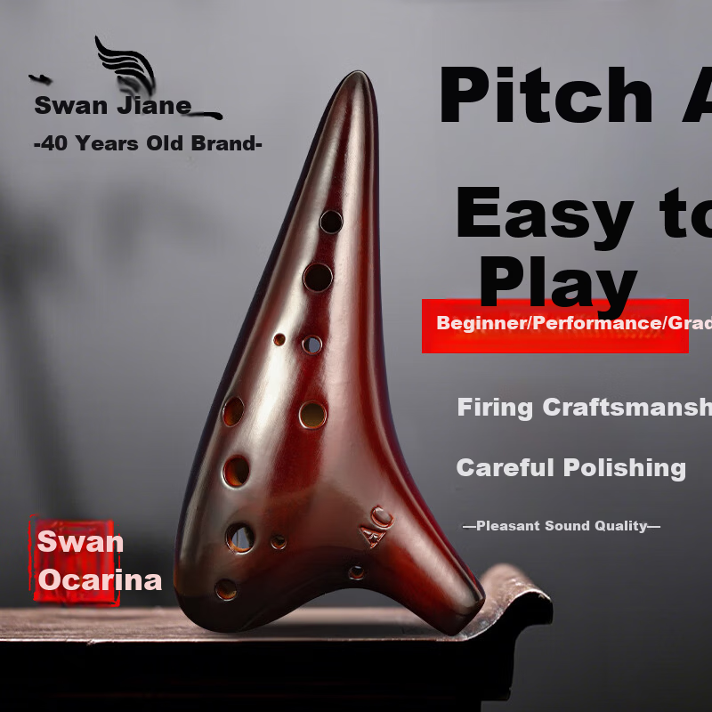 SWAN T06A 12-Hole Ceramic Alto Ocarina