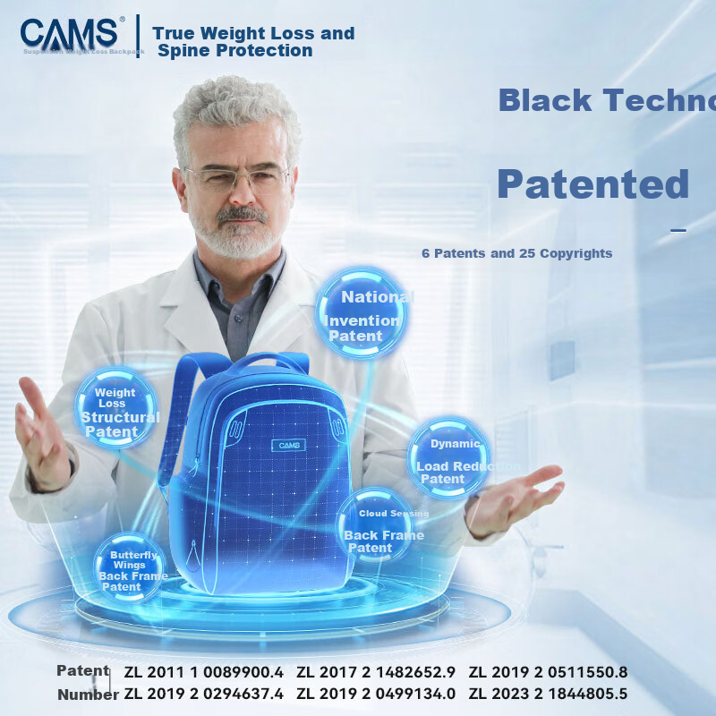 CAMS Lightweight Weight-Reducing Backpack